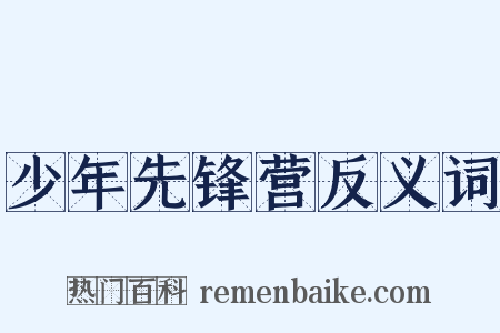 少年先锋营反义词是什么意思的图片